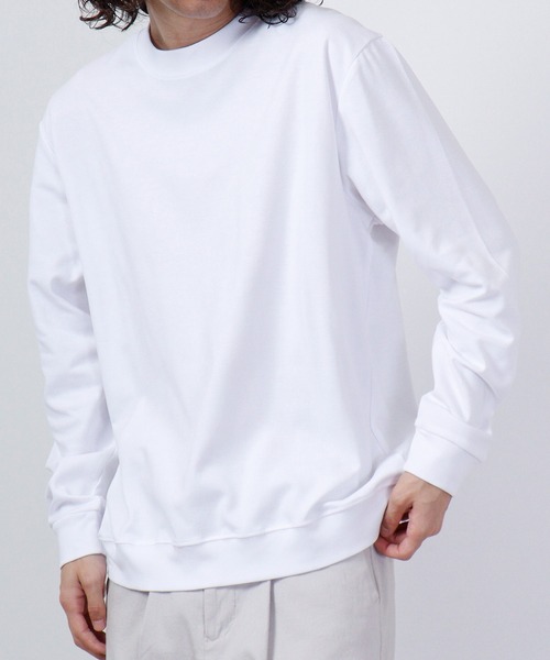URBAN SQUARE(アーバンスクエア)の「URBAN SQUARE 表CVCスムース リブ付き長袖Tシャツ(Tシャツ/カットソー・メンズ・モカ/グレー/ブラック/オフホワイト・LL/M/L)」の6枚目の写真