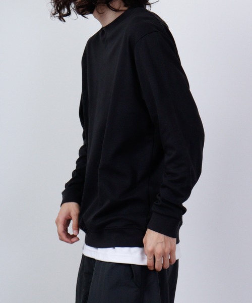 URBAN SQUARE(アーバンスクエア)の「URBAN SQUARE 表CVCスムース リブ付き長袖Tシャツ(Tシャツ/カットソー・メンズ・モカ/グレー/ブラック/オフホワイト・LL/M/L)」の11枚目の写真