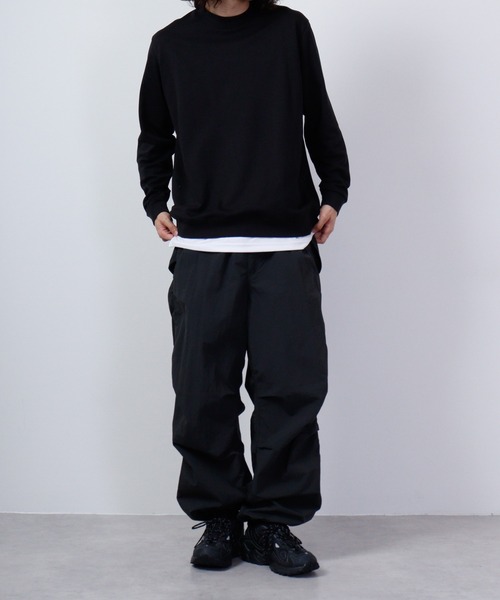 URBAN SQUARE(アーバンスクエア)の「URBAN SQUARE 表CVCスムース リブ付き長袖Tシャツ(Tシャツ/カットソー・メンズ・モカ/グレー/ブラック/オフホワイト・LL/M/L)」の13枚目の写真