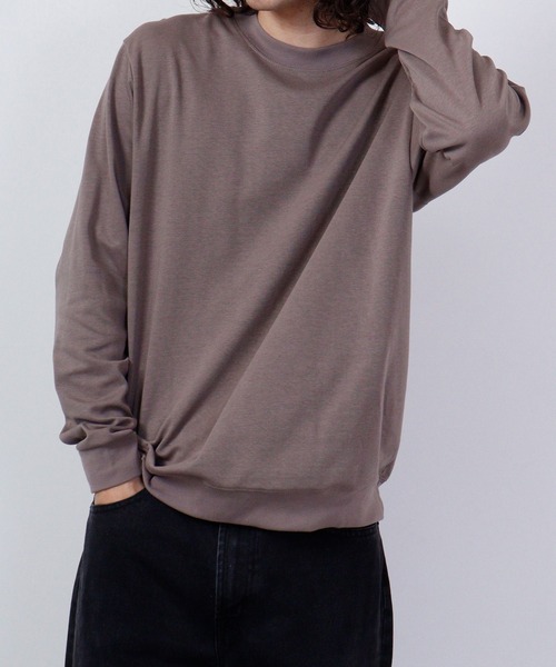 URBAN SQUARE(アーバンスクエア)の「URBAN SQUARE 表CVCスムース リブ付き長袖Tシャツ(Tシャツ/カットソー・メンズ・モカ/グレー/ブラック/オフホワイト・LL/M/L)」の18枚目の写真
