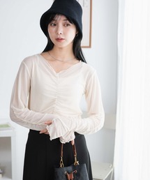 WEGO | WEGO/キャミセットギャザーシアーロンT(Tシャツ/カットソー)