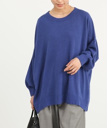 カシミヤタッチ変形ドルマンニット
