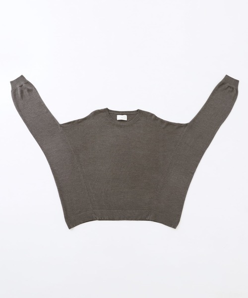 n'OrLABEL(ノアールレーベル)の「カシミヤタッチ変形ドルマンニット(ニット/セーター・レディース・ワイン/グレイッシュベージュ/カーキ/ブラック/グレー/ロイヤルブルー・FREE)」の9枚目の写真