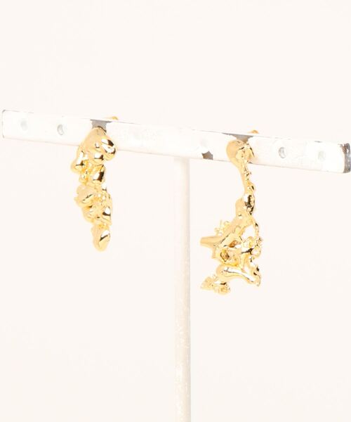 misto accessories（ミストアクセサリーズ）の「Lava アシンメトリーメタルピアス（ピアス（両耳用）・レディース・ゴールド/シルバー・FREE）」の6枚目の写真