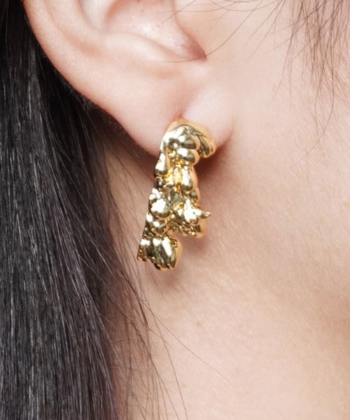 misto accessories（ミストアクセサリーズ）の「Lava アシンメトリーメタルピアス（ピアス（両耳用）・レディース・ゴールド/シルバー・FREE）」の10枚目の写真