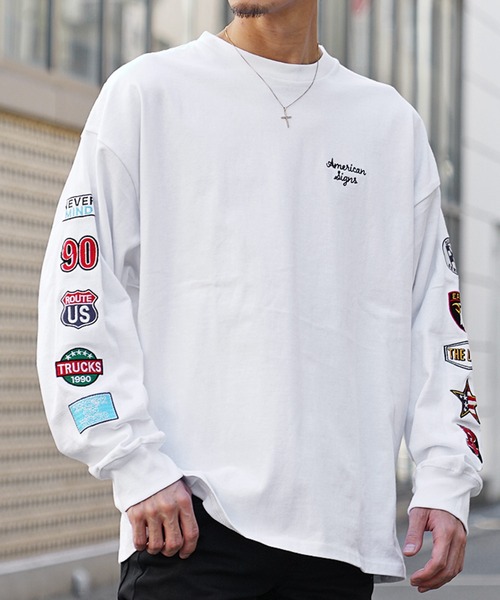 JOKER(ジョーカー)の「ルーズシルエットプリントロンT メンズ ビッグシルエット長袖Tシャツ 秋服(Tシャツ/カットソー・メンズ・ホワイト/ブラック/グレー/ホワイト系その他/ブラック系その他/グレー系その他・M/L)」の3枚目の写真