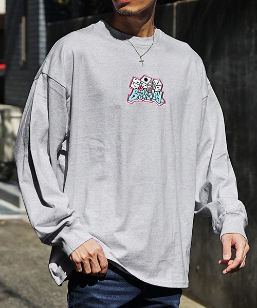 JOKER(ジョーカー)の「ルーズシルエットプリントロンT メンズ ビッグシルエット長袖Tシャツ 秋服(Tシャツ/カットソー・メンズ・ホワイト/ブラック/グレー/ホワイト系その他/ブラック系その他/グレー系その他・M/L)」の1枚目の写真