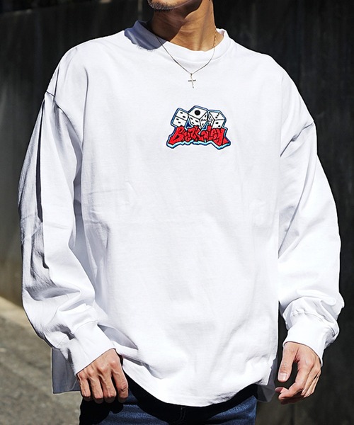 JOKER(ジョーカー)の「ルーズシルエットプリントロンT メンズ ビッグシルエット長袖Tシャツ 秋服(Tシャツ/カットソー・メンズ・ホワイト/ブラック/グレー/ホワイト系その他/ブラック系その他/グレー系その他・M/L)」の2枚目の写真