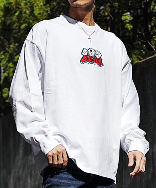 JOKER(ジョーカー)の「ルーズシルエットプリントロンT メンズ ビッグシルエット長袖Tシャツ 秋服(Tシャツ/カットソー・メンズ・ホワイト/ブラック/グレー/ホワイト系その他/ブラック系その他/グレー系その他・M/L)」の7枚目の写真