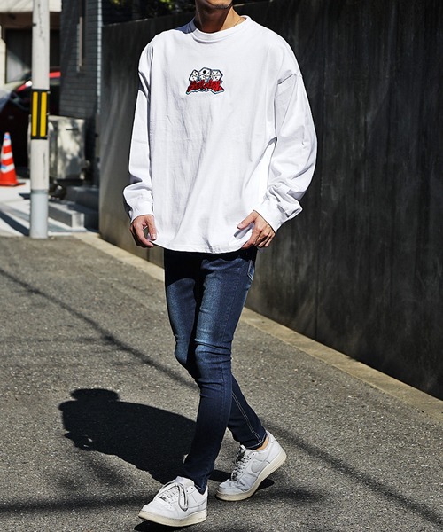 JOKER(ジョーカー)の「ルーズシルエットプリントロンT メンズ ビッグシルエット長袖Tシャツ 秋服(Tシャツ/カットソー・メンズ・ホワイト/ブラック/グレー/ホワイト系その他/ブラック系その他/グレー系その他・M/L)」の9枚目の写真