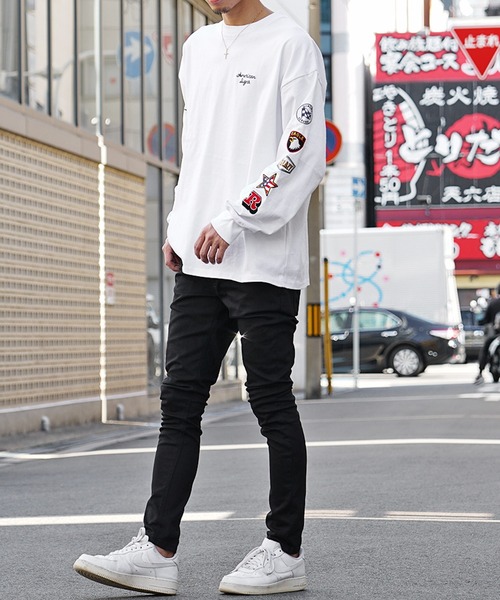 JOKER(ジョーカー)の「ルーズシルエットプリントロンT メンズ ビッグシルエット長袖Tシャツ 秋服(Tシャツ/カットソー・メンズ・ホワイト/ブラック/グレー/ホワイト系その他/ブラック系その他/グレー系その他・M/L)」の12枚目の写真