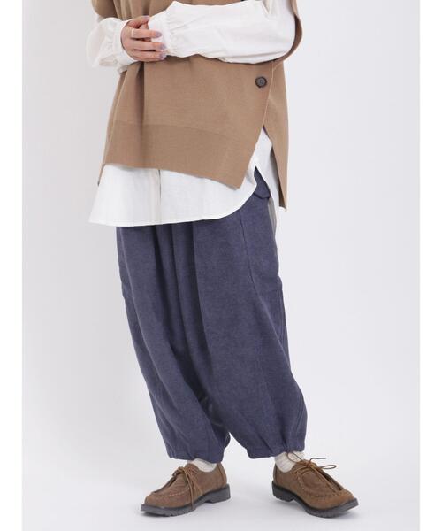 Samansa Mos2(サマンサ モスモス)の「【帯電防止】ベロアライクカーゴパンツ(カーゴパンツ・レディース・ネイビー/カーキ/キナリ・F)」の6枚目の写真