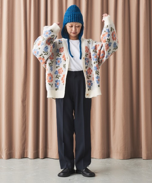 MERLOT（メルロー）の「フラワーカーディガン（ニット/セーター・レディース・イエロー/ブルー・FREE）」の11枚目の写真