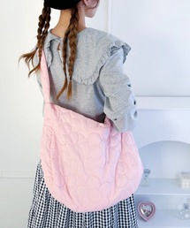 フラワーキルティングショルダーバッグ