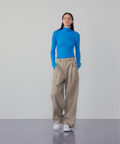 InstantFunk(インスタントファンク)の「INSTANTFUNK/インスタントファンク Roll-neck cashmere-blend sweater セーター タートルネック ニット(ニット/セーター・レディース・アイボリー/ブラック/ブルー・FREE)」の10枚目の写真