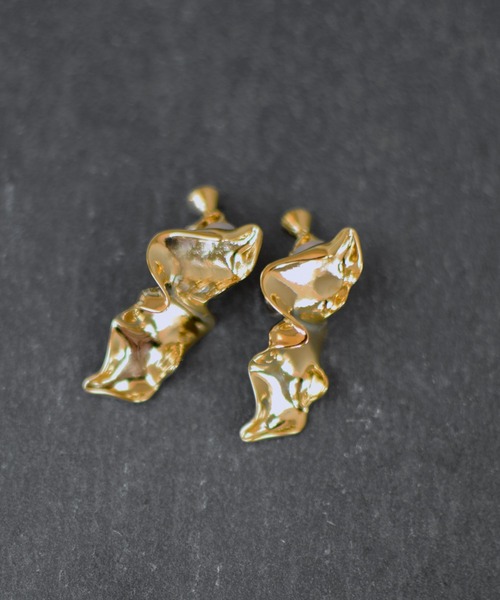 Marient(マリエント)の「Twist Plate Earrings/イヤリング(イヤリング・レディース・シルバー/ゴールド・FREE)」の1枚目の写真