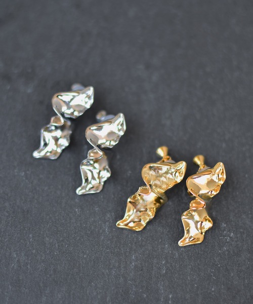 Marient(マリエント)の「Twist Plate Earrings/イヤリング(イヤリング・レディース・シルバー/ゴールド・FREE)」の3枚目の写真