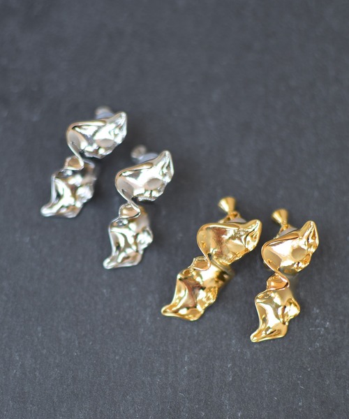 Marient(マリエント)の「Twist Plate Earrings/イヤリング(イヤリング・レディース・シルバー/ゴールド・FREE)」の6枚目の写真