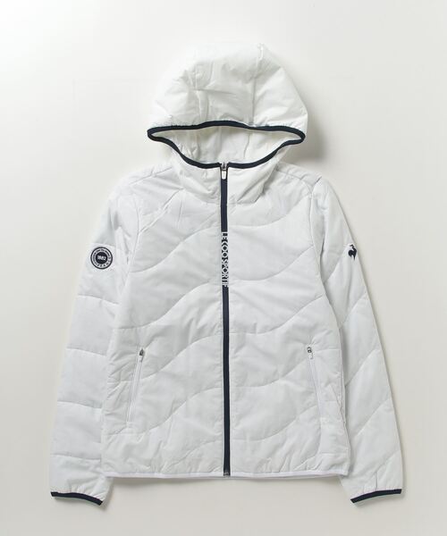 le coq sportif(ルコックスポルティフ)の「ルコックスポルティフ 【ストレッチフォーサー】中わたブルゾン(ブルゾン・レディース・ホワイト/パープル・L/M)」の2枚目の写真