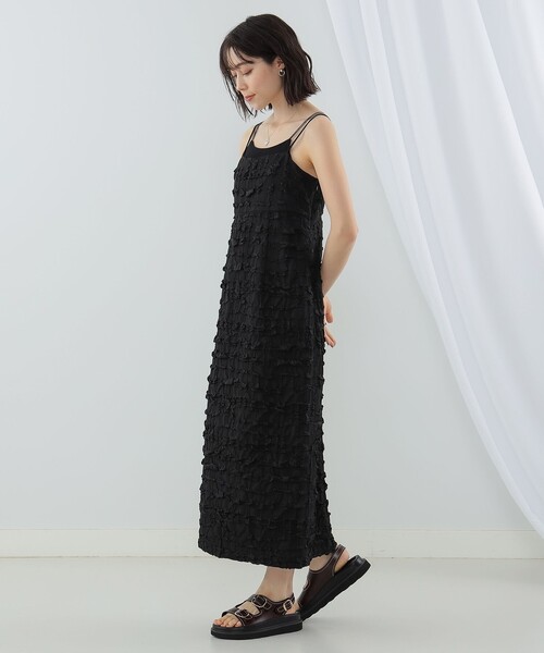 Ray BEAMS(レイビームス)の「Ray BEAMS / フクレ ジャカード タイト キャミ ワンピース(ワンピース・レディース・ブラック/イエロー・1/0)」の22枚目の写真