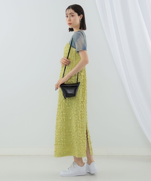 未使用レイビームス　ワンピース フクレ ジャカード タイト キャミ ワンピース 未使用レイビームス ワンピース フクレ ジャカード タイト