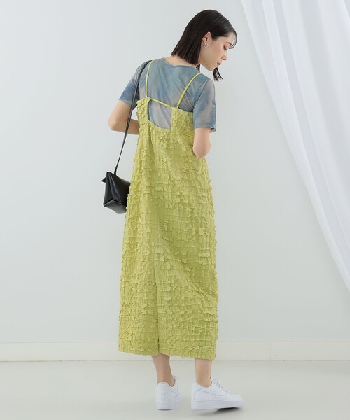 Ray BEAMS(レイビームス)の「Ray BEAMS / フクレ ジャカード タイト キャミ ワンピース(ワンピース・レディース・ブラック/イエロー・1/0)」の16枚目の写真