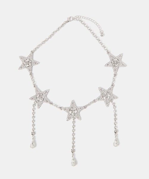 FOREVER 21(フォーエバー トゥエンティーワン)の「3連スターチョーカー(チョーカー・レディース・シルバー・FREE)」の1枚目の写真