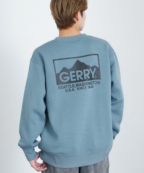 GERRY(ジェリー)の「【GERRY】別注 ボックスロゴプリント 裏起毛 スウェット トレーナー(スウェット・メンズ・ブルーグレー/杢グレー/ネイビー/ブラック/グリーン/グレー系/ネイビー系/ブラック系/ブルー系・MEDIUM/X-LARGE/LARGE)」の10枚目の写真
