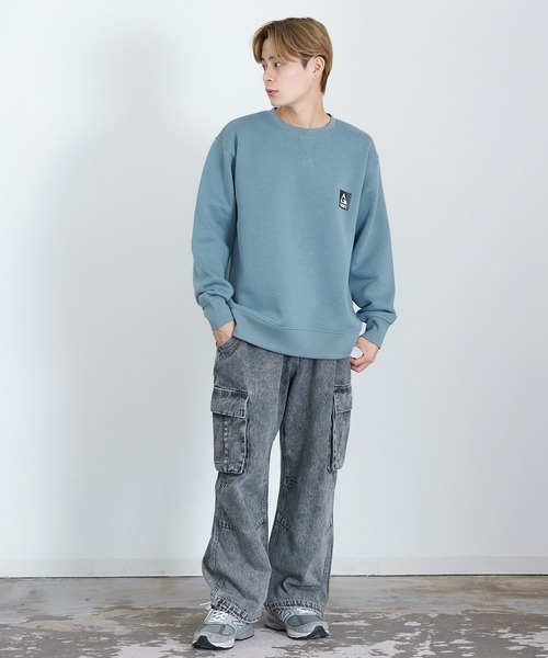 GERRY(ジェリー)の「【GERRY】別注 ボックスロゴプリント 裏起毛 スウェット トレーナー(スウェット・メンズ・ブルーグレー/杢グレー/ネイビー/ブラック/グリーン/グレー系/ネイビー系/ブラック系/ブルー系・MEDIUM/X-LARGE/LARGE)」の11枚目の写真