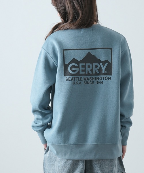 GERRY(ジェリー)の「【GERRY】別注 ボックスロゴプリント 裏起毛 スウェット トレーナー(スウェット・メンズ・ブルーグレー/杢グレー/ネイビー/ブラック/グリーン/グレー系/ネイビー系/ブラック系/ブルー系・MEDIUM/X-LARGE/LARGE)」の13枚目の写真