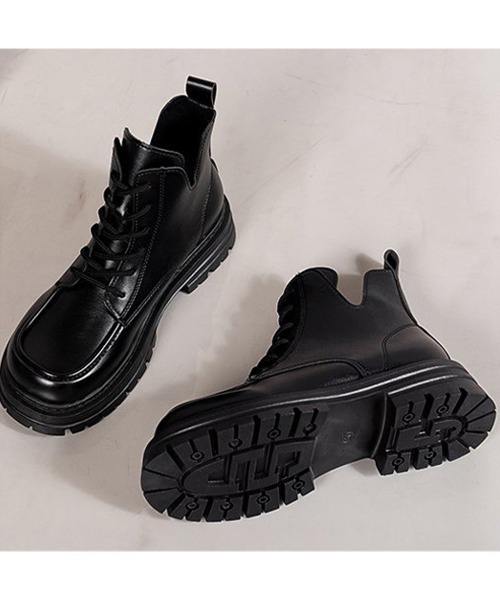 Miniministore（ミニミニストア）の「厚底ブーツ韓国 編み上げシューズ美脚脚長（ブーツ・レディース・ブラウン/ブラック・23.0cm/23.5cm/24.5cm/24.0cm/22.5cm）」の3枚目の写真
