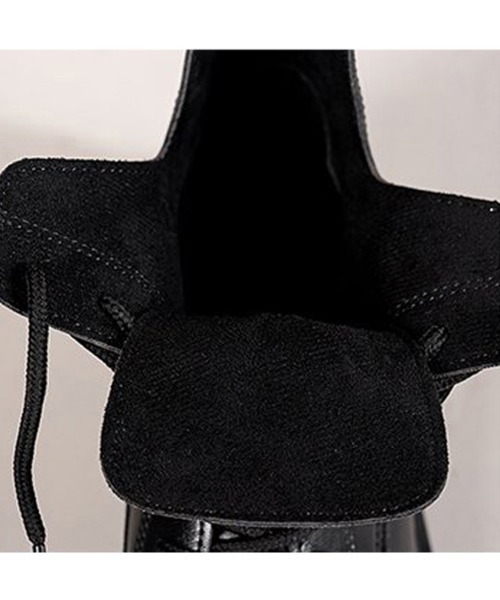 Miniministore（ミニミニストア）の「厚底ブーツ韓国 編み上げシューズ美脚脚長（ブーツ・レディース・ブラウン/ブラック・23.0cm/23.5cm/24.5cm/24.0cm/22.5cm）」の6枚目の写真