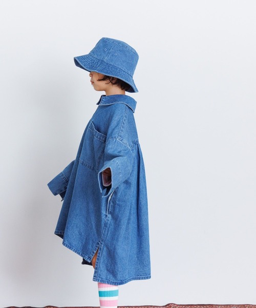 LOWRYS FARM（ローリーズファーム）の「デニムスキッパーシャツワンピース　 995363（ワンピース・キッズ・ブルー・130cm/140cm/120cm/110cm/150cm）」の6枚目の写真