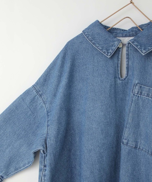 LOWRYS FARM（ローリーズファーム）の「デニムスキッパーシャツワンピース　 995363（ワンピース・キッズ・ブルー・130cm/140cm/120cm/110cm/150cm）」の10枚目の写真