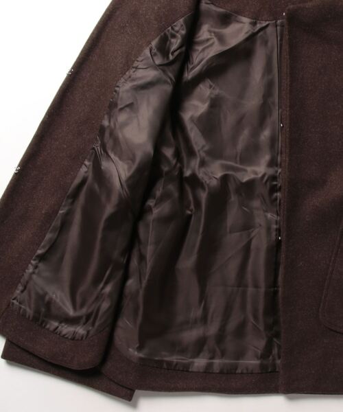 KOBE LETTUCE（コウベレタス）の「ニットスヌード付きノーカラーコート（ノーカラーコート・レディース・ブラウン/グレー/グレイッシュベージュ/ブルー・M）」の19枚目の写真