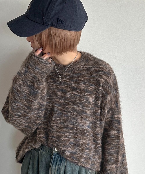 apres jour mignon(アプレジュールミニョン)の「アソートシャギーニット【ZOZOTOWN限定アイテム】(ニット/セーター・レディース・ブラック系その他/ブラック/グレイッシュベージュ/ネイビー・X-LARGE/フリー)」の4枚目の写真