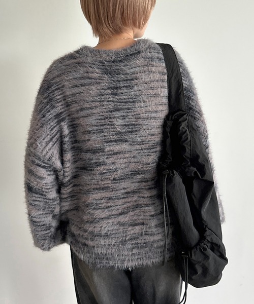 apres jour mignon(アプレジュールミニョン)の「アソートシャギーニット【ZOZOTOWN限定アイテム】(ニット/セーター・レディース・ブラック系その他/ブラック/グレイッシュベージュ/ネイビー・X-LARGE/フリー)」の15枚目の写真