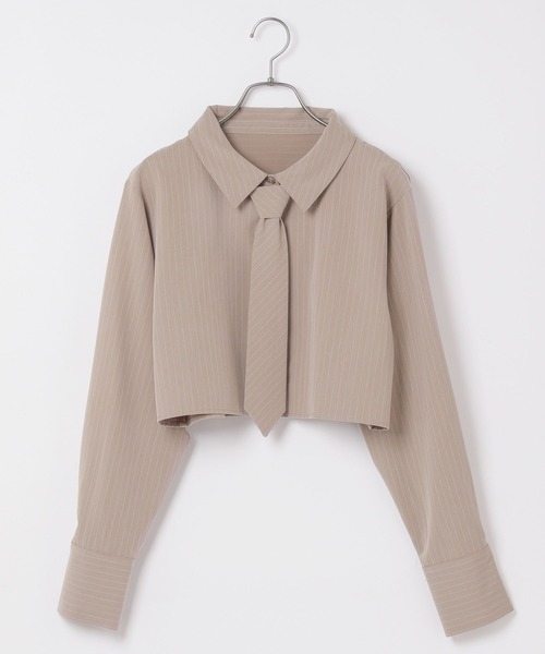Heather(ヘザー)の「ネクタイショートシャツ 105335(シャツ/ブラウス・レディース・ブルー/ベージュ系その他/グレー系その他・FREE)」の17枚目の写真