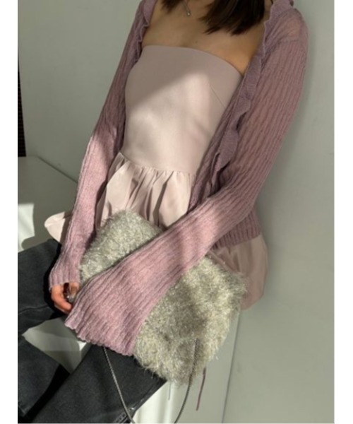 SNIDEL（スナイデル）の「ペプラムベアトップ&パンツセット（セットアップ・レディース・グレー/ブラック/ピンクベージュ・00/0/1）」の12枚目の写真