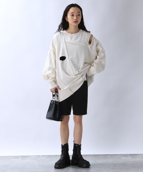 JEANASIS（ジーナシス）の「バイカーショートパンツ/102741（その他パンツ・レディース・ブラック/グレー・FREE）」の13枚目の写真