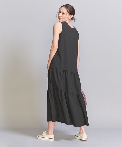 BEAUTY&YOUTH UNITED ARROWS（ビューティーアンドユースユナイテッドアローズ）の「【WEB限定】リネンライク ティアードノースリーブワンピース -2WAY/ウォッシャブル-（ワンピース・レディース・モカ/ブラック/ターコイズブルー/ライム/ダークブラウン・FREE）」の12枚目の写真