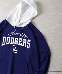 【MLB】 チームカラー ロゴ フード 裏毛 スウェット パーカー