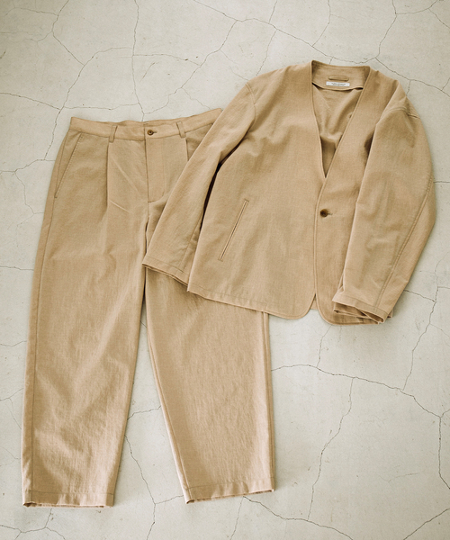 JOURNAL STANDARD（ジャーナルスタンダード）の「”吸水速乾 / 接触冷感” EVALET ストレッチ ウォッシャブル ノーカラージャケット（ノーカラージャケット・メンズ・ブラック系その他/ベージュ/ダークブルー・SMALL/MEDIUM/LARGE）」の17枚目の写真