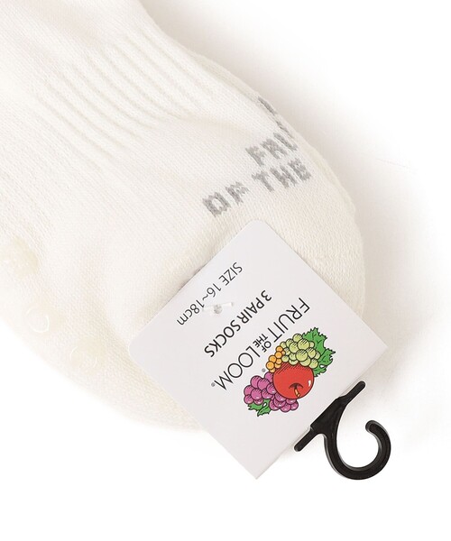 SHIPS any（シップス エニィ）の「FRUIT OF THE LOOM: ラインソックス 3足組<KIDS>（ソックス/靴下・キッズ・ホワイト・ONE SIZE）」の4枚目の写真