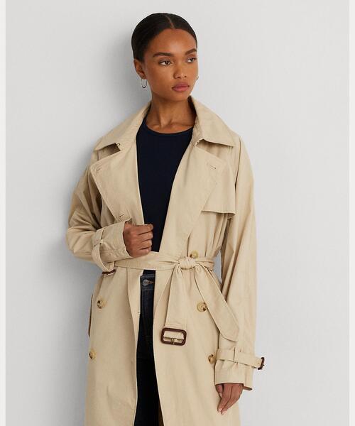 F667 美品 M 2 ポロラルフローレン ベルト付 トレンチコート レディース F667 美品 M 2 ポロラルフローレン ベルト付 トレンチコート