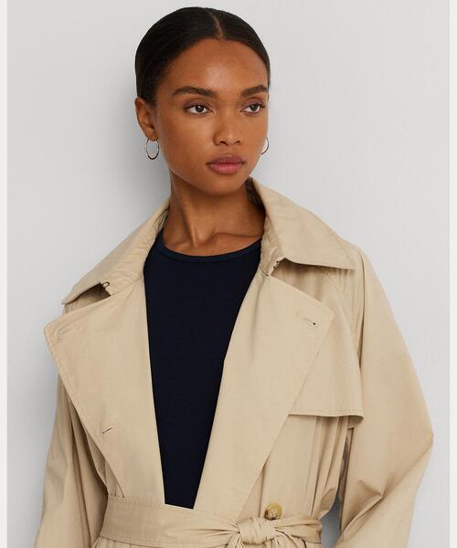 LAUREN RALPH LAUREN(ローレン ラルフ ローレン)の「ベルテッド コットン ポプリン トレンチ コート(トレンチコート・レディース・ブラウン系3・6/0/00/2/4)」の5枚目の写真