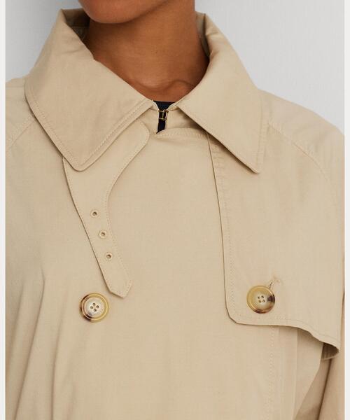 LAUREN RALPH LAUREN(ローレン ラルフ ローレン)の「ベルテッド コットン ポプリン トレンチ コート(トレンチコート・レディース・ブラウン系3・6/0/00/2/4)」の6枚目の写真