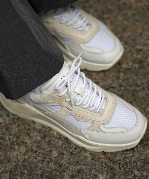D.A.T.E.（デイト）の「D.A.T.E.（デイト）別注FUGA/ライトベージュ（スニーカー・レディース・ホワイト・36/37/38/39）」の2枚目の写真