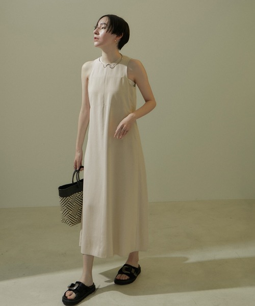 SALON adam et rope' アメリカンスリーブワンピース SALON adam et rope' ワンピース シアーアメリカンスリーブ