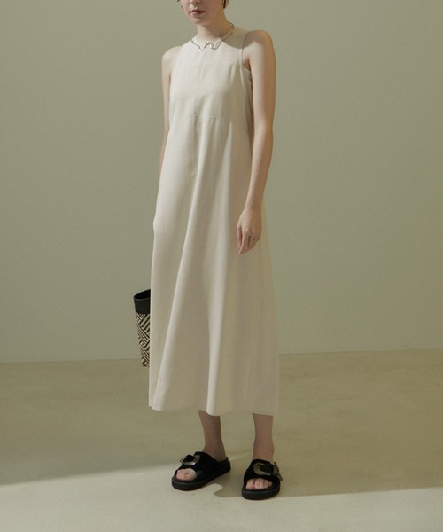 SALON adam et rope'（サロン アダム エ ロペ）の「[24SS]アメリカンスリーブワンピース【洗える】（ワンピース・レディース・チャコールグレー/オフホワイト・FREE）」の18枚目の写真